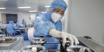 Die Industrie in China blickt trotz der Coronavirus-Pandemie wieder freundlicher in die Zukunft. (Archivbild)