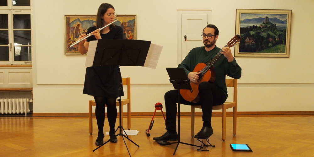 Karolina Roman und Sami Kajtazaj beim Konzert im Rathaussaal Rheineck