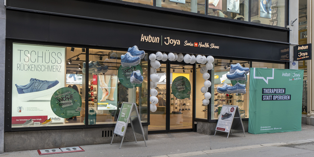 Der Kybun-Joya-Shop an der Multergasse 35
