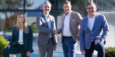 Lorena Caduff, Michael Benvenuti, Marcel Rebmann und Martin Meyer