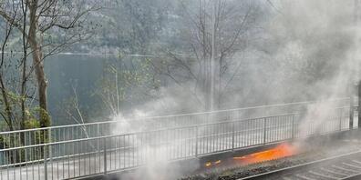 Bei dem Brand wurden auch Stromkabel an der Unterseite der Brücke beschädigt.
