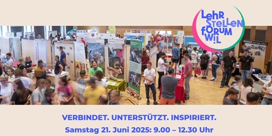Das Lehrstellenforum Wil ist eine bewährte Plattform für Oberstufenschülerinnen und -schüler, um Berufe kennenzulernen und erste Kontakte zu knüpfen.