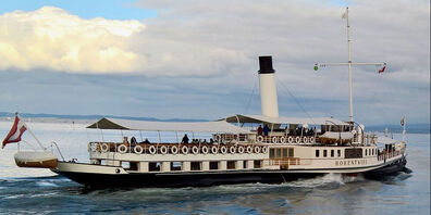 Die DS Hohentwiel auf dem Bodensee.