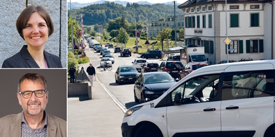 Die Verkehrskommission unter Nicole Hänggis (l.o.) und Othmar Bürgis (l.u.) Co-Präsidium soll neue Lösungen für das Uzner Verkehrsproblem erarbeiten.