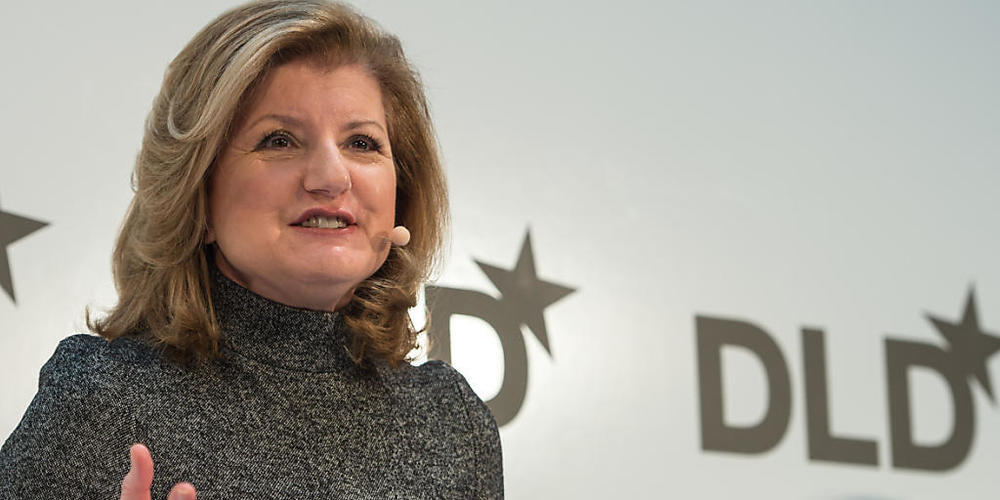 ARCHIV - Arianna Huffington, Mitbegründerin der Online-Zeitung "The Huffington Post", nimmt auf der DLD-Konferenz (Digital-Life-Design) an einer Diskussion unter dem Titel "Celebrate Sleep!" teil. Huffington wird am 15.07.2020 70 Jahre alt. Foto: ...