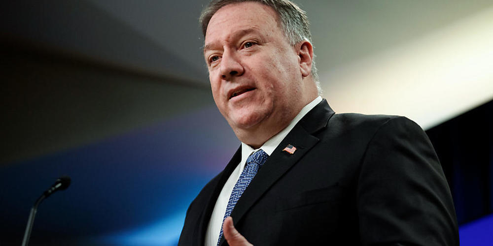 ARCHIV - Mike Pompeo, Außenminister der USA, spricht während einer Pressekonferenz im Außenministerium. Foto: Carolyn Kaster/AP/dpa
