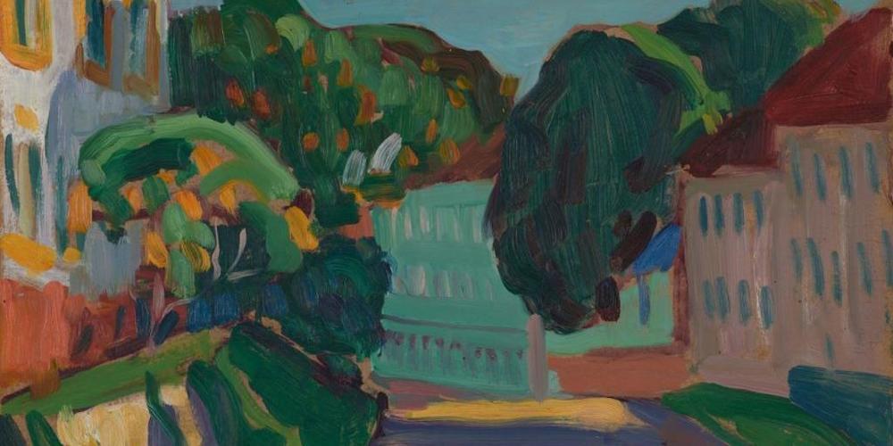 Das Kunstmuseum Basel hat das 1908 entstandene Gemälde "Griesbräu. Obere Hauptstrasse in Murnau" der deutschen Expressionistin Gabriele Münter aus einer Schweizer Privatsammlung erworben.