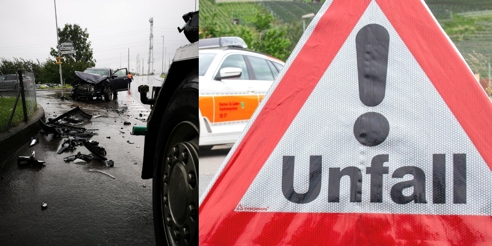 Ein Personenwagen prallt heftig in einen Lastwagen.