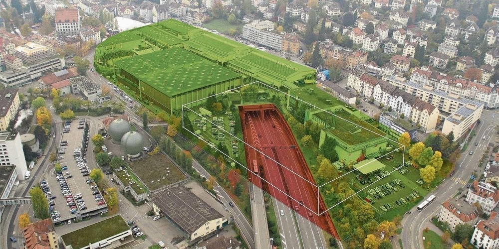 So wird der Autobahn-Deckel mit der neuen Messehalle aussehen