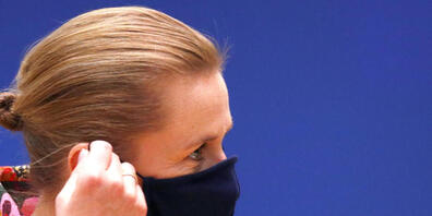 Dänemarks Premierministerin Mette Frederiksen am zweiten Tag des EU-Gipfels. Foto: John Thys/AFP Pool/AP/dpa