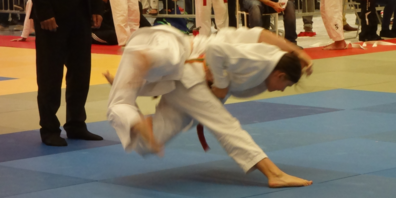 Sandra Kühne wirft mit Harai-goshi