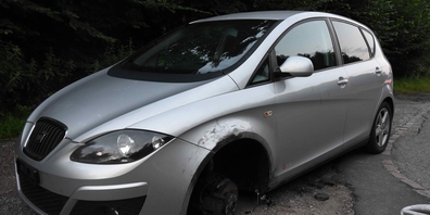 Das Auto des Geisterfahrers.
