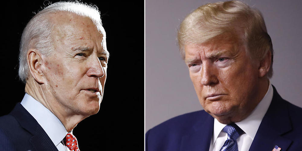 Der designierte US-Präsidentschaftskandidat Joe Biden (links) liegt laut einer Fox-News-Umfrage derzeit in wichtigen Swing-States vor dem Amtsinhaber Donald Trump. (Archivbild)