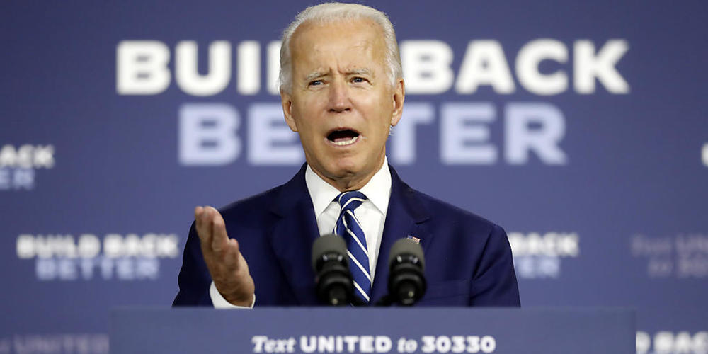 ARCHIV - Joe Biden, demokratischer Bewerber um die Präsidentschaftskandidatur und ehemaliger US-Vizepräsident, spricht bei einer Wahlkampfveranstaltung in der Schule Colwyck Training Center. Foto: Andrew Harnik/AP/dpa