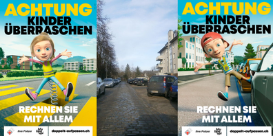 Die Kantonspolizei St.Gallen weist darauf hin, dass Kinder im Verkehr überraschen, und rät beim Fahren zu besonderer Vorsicht.