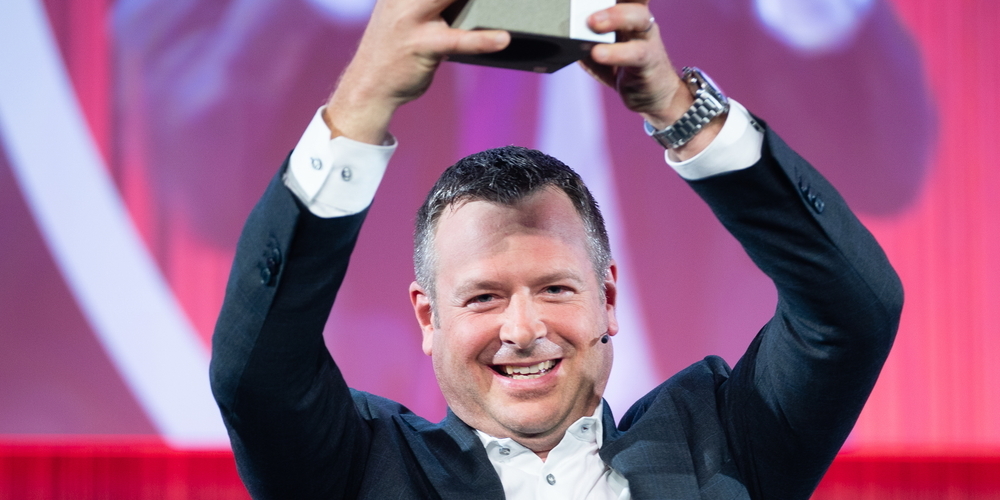 Der strahlende Sieger Andreas Wälti von der Evatec