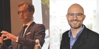 Werden von den SozialdemokratInnen zur Wahl empfohlen: Bauchef Thomas Furrer (parteilos, l.) und GLP-Stadtratskandidat Boris Meier.