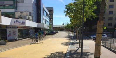 Stadtbäume sind wichtig für die Identität und Atmosphäre der Stadt, wie etwa hier in Jona. Sie vernetzen städtische Frei- und Grünräume.