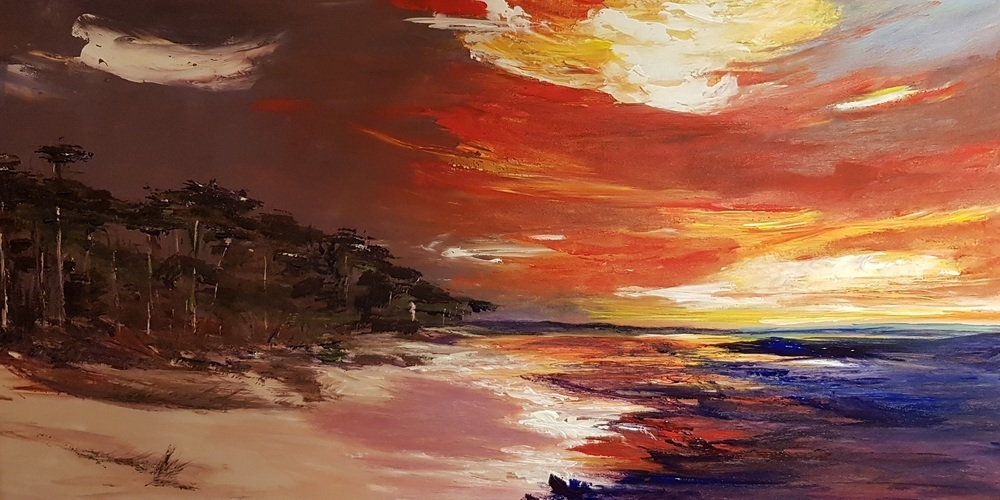 Landschaften, Blüten und Skylines sind Thema des Acrylmalkurses (Bilder: pd)