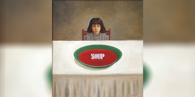 Das Bild «Soup» von Magomed Dibirov, einer der vielen Künstler, welche bei der Gruppenausstellung dabei sind.