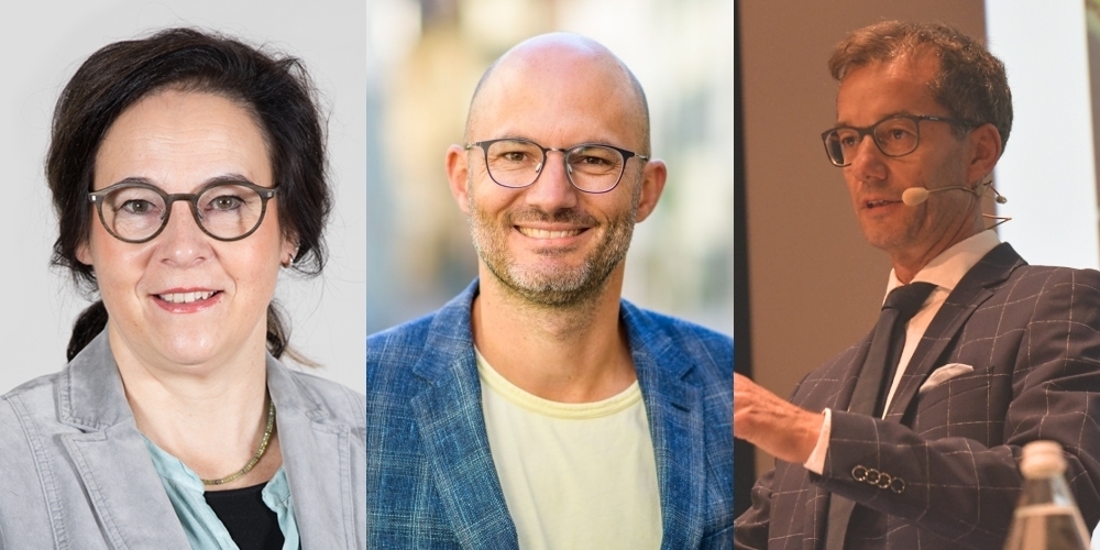 Die Grünen treten mit Tanja Zschokke (l.) wieder für den Stadtrat an und unterstützen Boris Meier (GLP, Mitte) sowie Thomas Furrer (parteilos, r.).