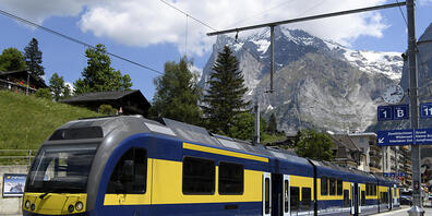 Ein Zug der Jungfraubahn in Grindelwald (Archivbild).