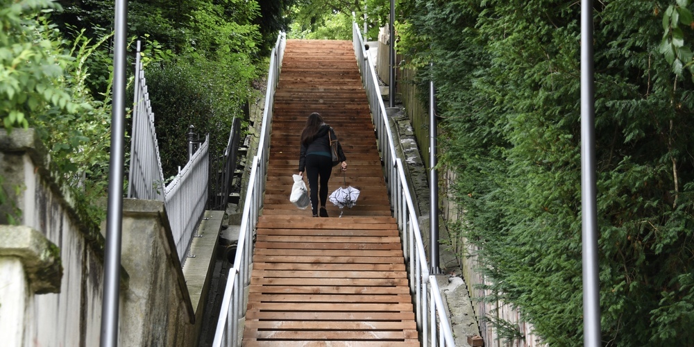 Die Schlösslitreppe ist eine von vielen St.Galler Treppen. (Bild: Klaus Stadler)