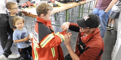 Für einmal der Held sein am Feuerwehrtag Uznach-Schmerikon.