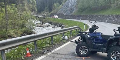 Das Quad musste nach dem Unfall abgeschleppt werden.