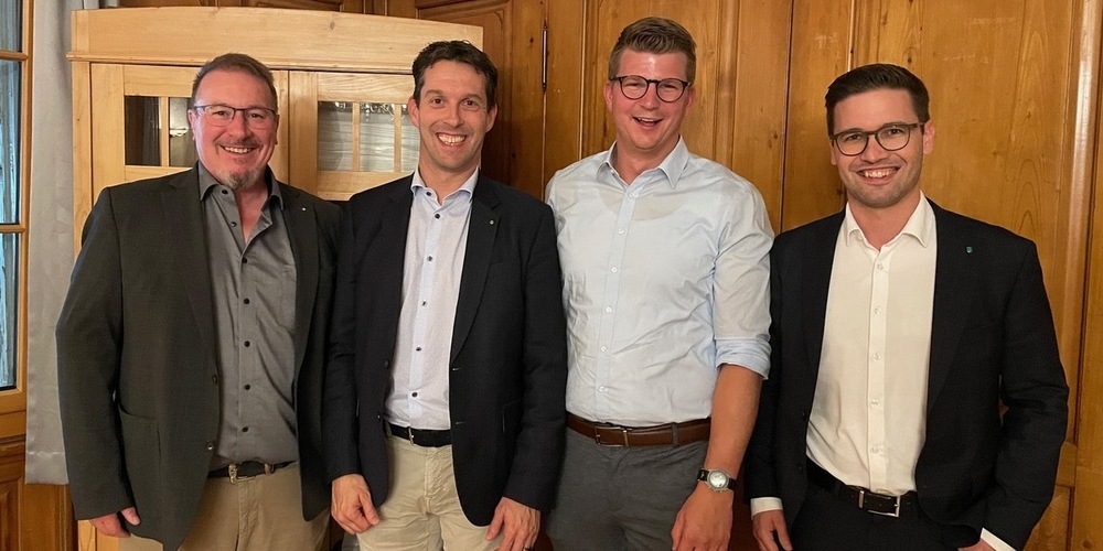Nationalrat Walter Gartmann, Nationalrat Michael Götte, Nationalrat Mike Egger, Kantonsrat Sascha Schmid).