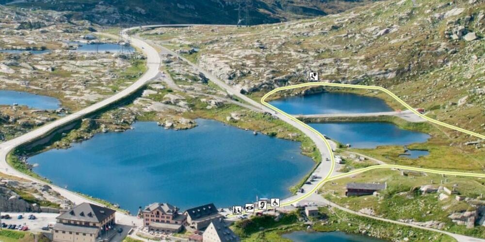 Auf dem Gotthardpass soll unter dem Namen "Rundweg Gottardo" ein barrierefreier Rundweg für Menschen mit Beeinträchtigungen realisiert werden.