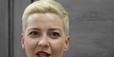 ARCHIV - Maria Kolesnikowa, Oppositionspolitikerin in Belarus, spricht während einer Pressekonferenz der Opposition. Foto: Ulf Mauder/dpa