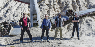 Eine der vier Bands am Rockabilly-Festival im District 28 in Siebnen: Rhythm Torpedoes.