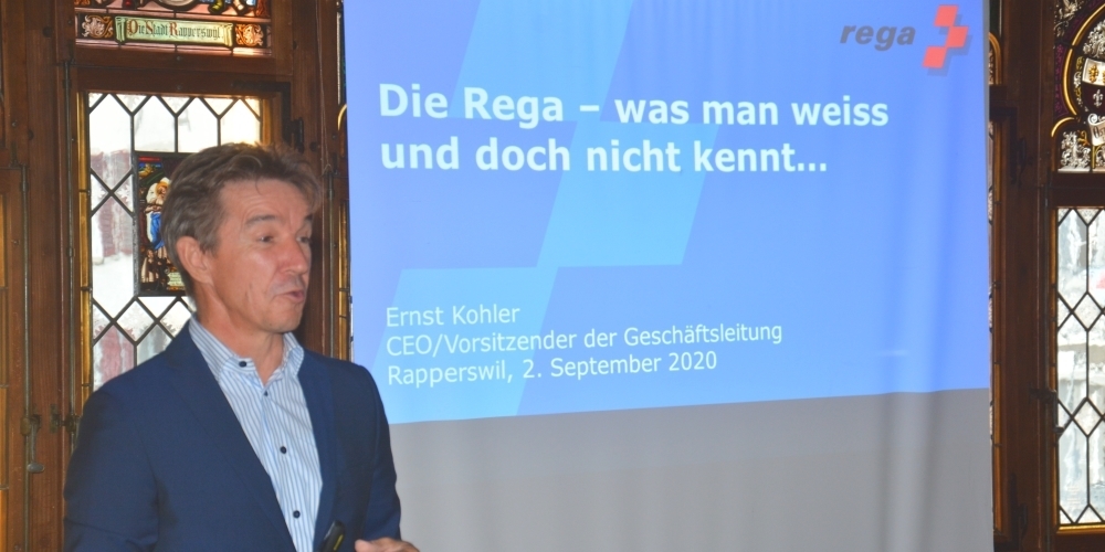 Der CEO Ernst Kohler stellte den Civitanern beim Jubiläum die Rega vor.