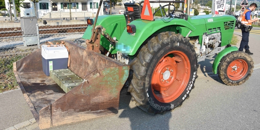 Der in den Unfall verwickelte Traktor.
