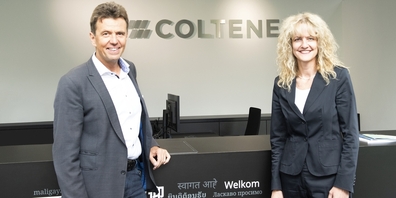 Jury-Präsidentin Brigitte Lüchinger und Coltene-CEO Martin Schaufelberger