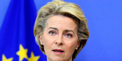 ARCHIV - Ursula von der Leyen (CDU), Präsidentin der Europäischen Kommission, spricht auf einer Pressekonferenz im EU-Hauptquartier. Von der Leyen hat Großbritannien zur Einhaltung des Brexit-Austrittsvertrages aufgefordert. Foto: Francois Walscha...