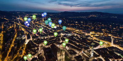 Die Besucher können Immobilien und Arealentwicklungen, Bildungsstandorte, Lieblingsplätze sowie Unternehmungen und ganze Cluster am Bildschirm erleben.