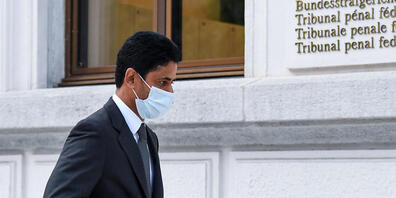 Nasser Al-Khelaifi, Präsident des französischen Fussballclubs Paris St-Germain, erscheint zu seinem Prozess in Bellinzona.