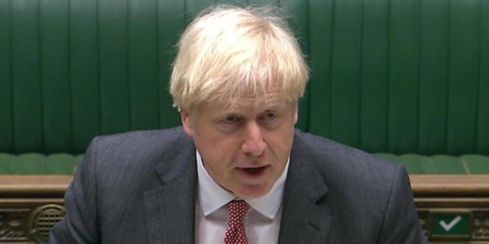 HANDOUT - Boris Johnson, Premierminister von Großbritannien, spricht während der Debatte im Unterhaus. Foto: -/House Of Commons/PA Wire/dpa - ACHTUNG: Nur zur redaktionellen Verwendung und nur mit vollständiger Nennung des vorstehenden Credits