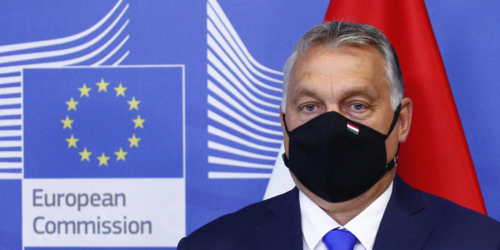 Viktor Orban, Ministerpräsident von Ungarn, steht vor einem Treffen der Visegrad-Staaten im EU-Hauptquartier in Brüssel. Foto: Francois Lenoir/Pool Reuters/AP/dpa