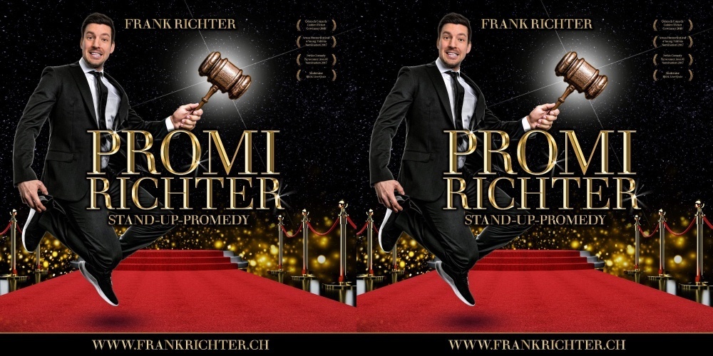 In seinem neuen Programm «Promi-Richter» rechnet Frank Richter gnadenlos mit den Promis der Schweiz ab.