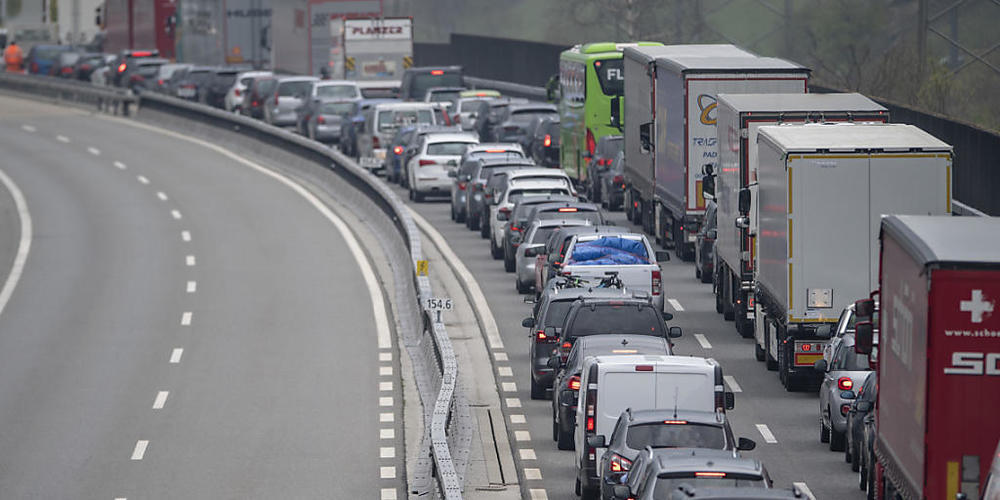 Stau vor dem Gotthard-Strassentunnel. (Archivbild)