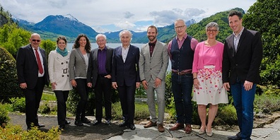 Der NVS Vorstand mit Geschäftsleitung: v.l. Johannes K. Brülisauer, Sarah Gotheil, Karin Meile-Schmid, Christian Vogel, Dr. R. Renato Kaiser, Fabian Fuhrer, Othmar Gisler, Caroline Büchel und Jan Saner (Foto: Stürmer Foto).