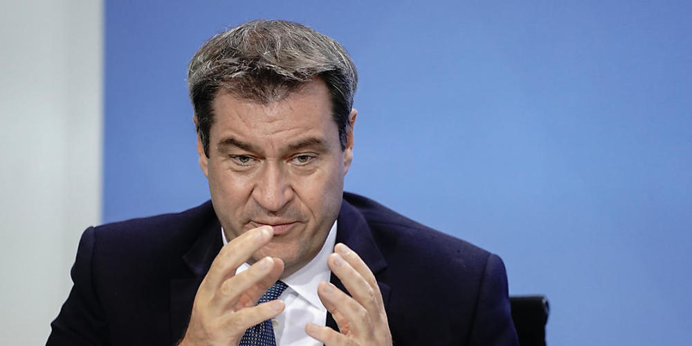 Markus Söder (CSU), Ministerpräsident von Bayern und CSU-Vorsitzender, spricht in der Pressekonferenz. Foto: Kay Nietfeld/dpa