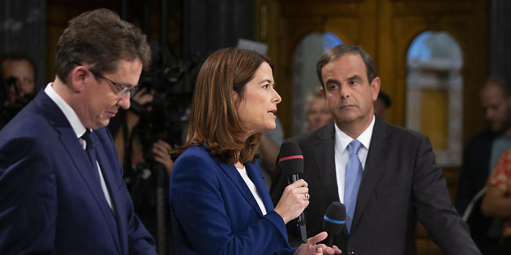 Die Parteiexponenten von SVP, FDP und CVP kämpfen gegen die aus ihrer Sicht "extreme" Konzernverantwortungsinitiative und rühren die Werbetrommel für den vom Parlament verabschiedeten Gegenvorschlag. (Archivbild)