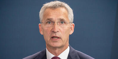 ARCHIV - Jens Stoltenberg, Nato-Generalsekretär, spricht bei einer Pressekonferenz. Foto: Michael Kappeler/dpa-pool/dpa
