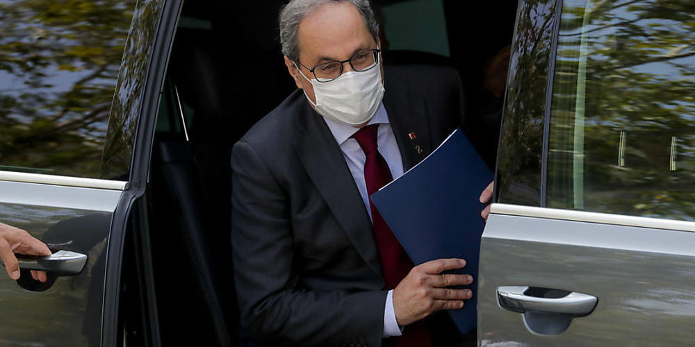 Der separatistisch katalanischen Regionalchef, Quim Torra, wird seines Amtes enthoben. Foto: Manu Fernandez/AP/dpa