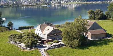 Das Gasthaus auf der Insel Ufnau.