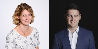 Im zweiten Wahlgang Ende November treten Jolanda Couchet-Ammon (CVP, l.) und Mihajlo Mrakic (FDP) an, die SVP verzichtet.